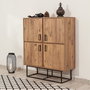 Hanah Home Quantum Solo Armario Multiusos Pino Atlántico y Negro 93x115x36cm Tablero Melamina